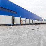 French steel structure logistics warehouse