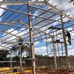 Construction of steel structure warehouse  in Mozambique