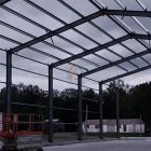 Steel structure installation of Canadian car warehouse