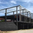 Three storey metal shop building structures exported to the Philippines