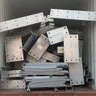 Galvanized H-beams and columns transported to Mauritius