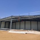 What materials are used to build a steel frame shed?