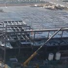 Three-story steel structure supermarket project construction