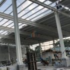 PU roof panel installation for Philippine steel structure warehouse