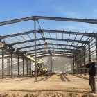 Construction of steel structure factory building in Iraq