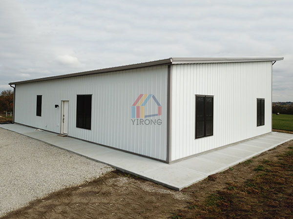 single-slope prefabricated warehouse