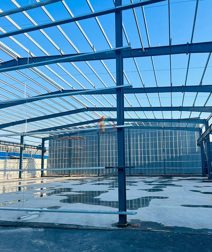 prefabricated steel structure warehouse construction