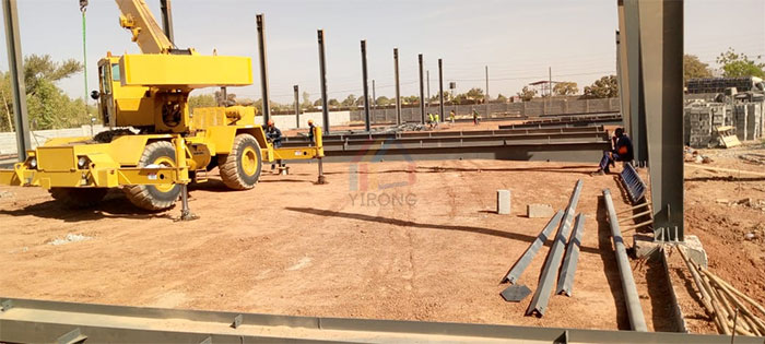 factory building steel structure installation