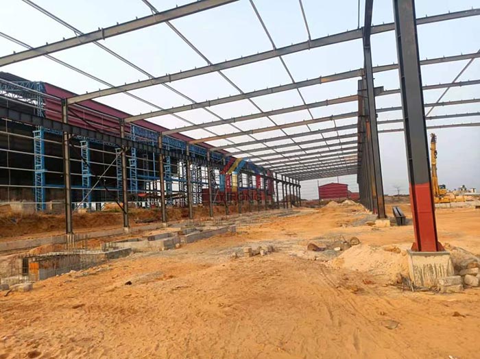 multi span steel factory building construction