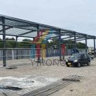 1200 ㎡ steel warehouse construction in Japan