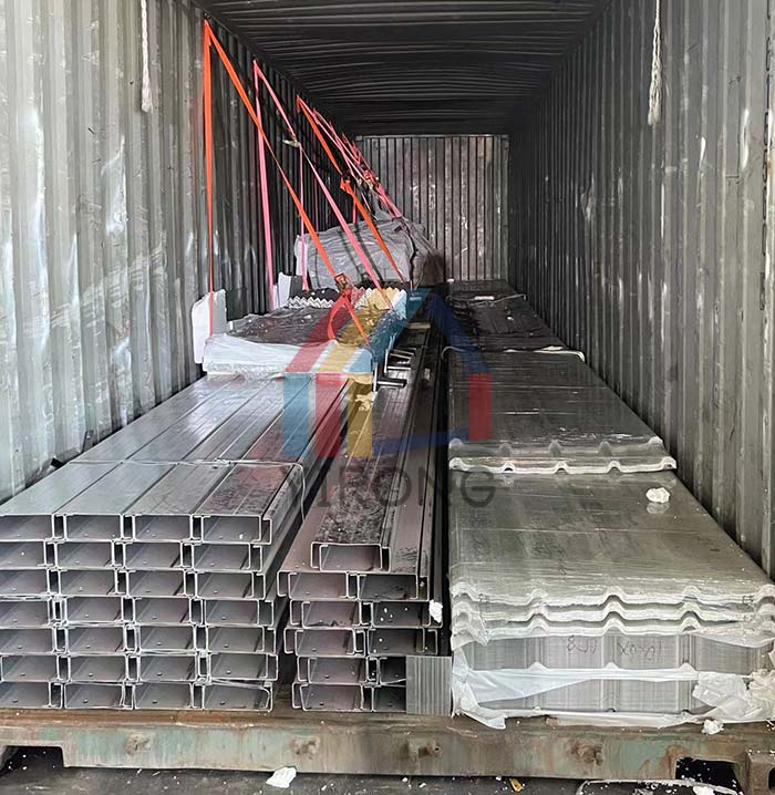 warehouse steel structure kits delivered