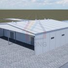 Double Slope Roof Warehouse