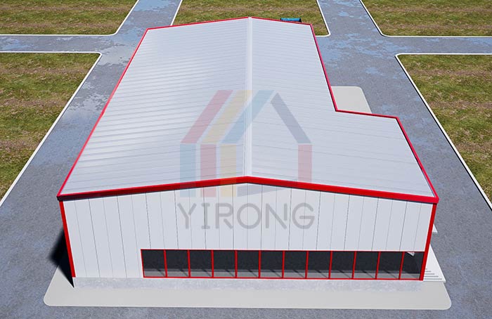 Double Slope Prefabricated Warehouse