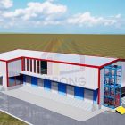 Double Slope Prefabricated Warehouse